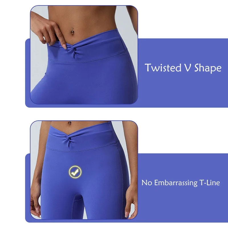 Mythstone Women Workout Long Sleeve Crisscross Backless Top Tee Leggings Sports Fitness Yoga Outfit - Image 34