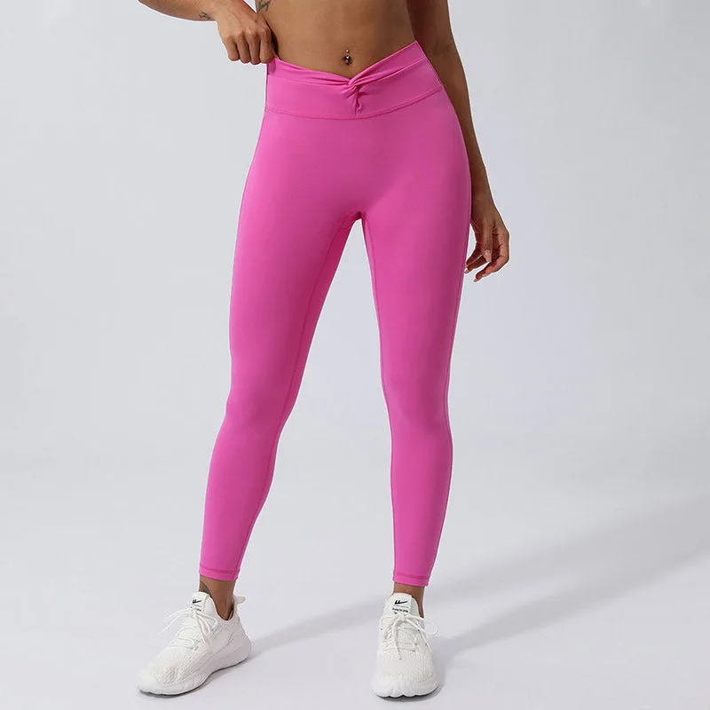 Mythstone Women Workout Long Sleeve Crisscross Backless Top Tee Leggings Sports Fitness Yoga Outfit - Image 41