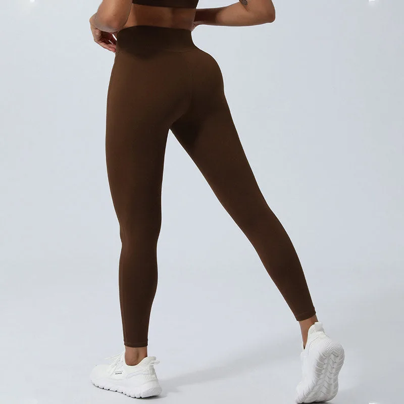 Mythstone Women Workout Long Sleeve Crisscross Backless Top Tee Leggings Sports Fitness Yoga Outfit - Image 44