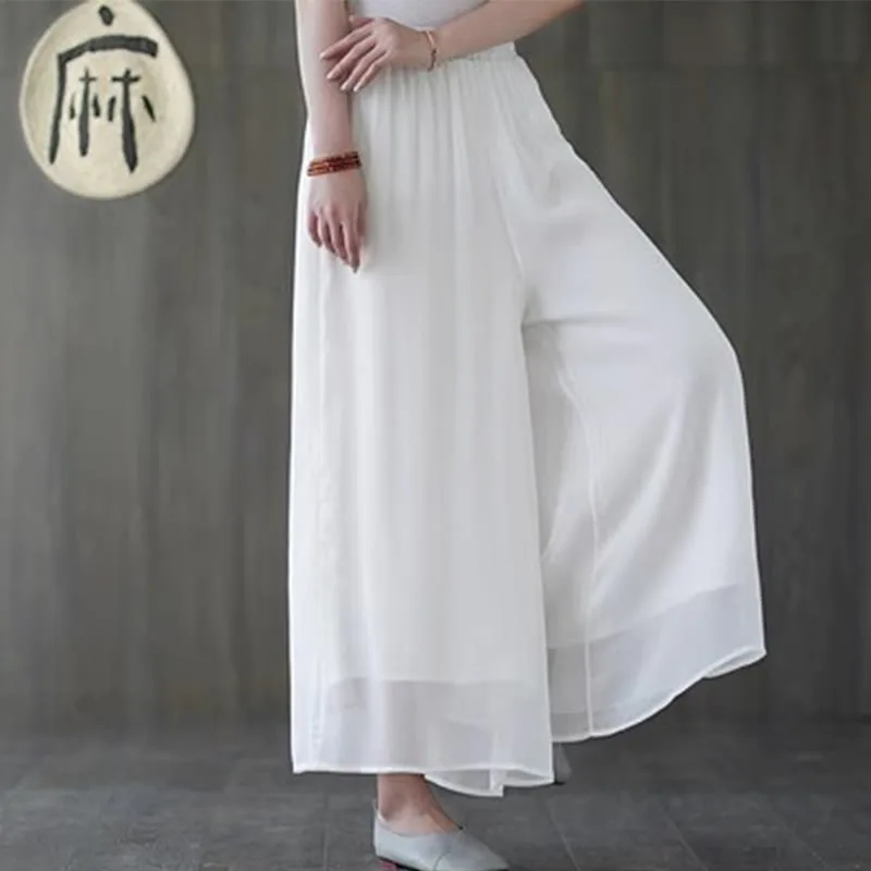 Mythstone Hanfu Style Midi Dress Wide Leg Pants Meditation Zen Practice Yoga Dance Clothing - Image 12