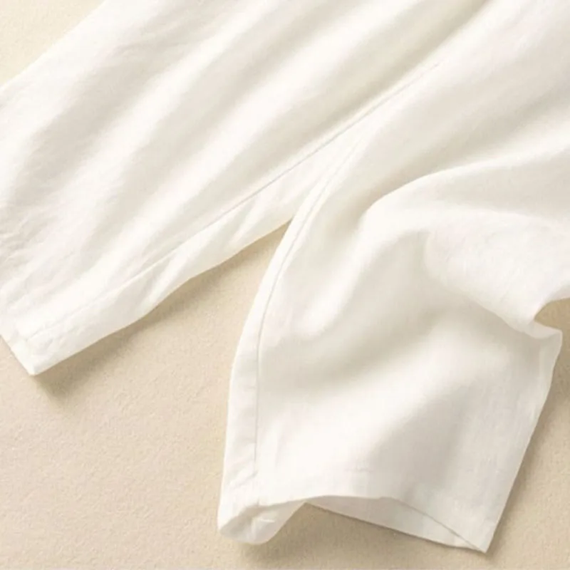 Mythstone Vintage Embroidery Elastic Waist Harem Pants With Pockets - Image 9