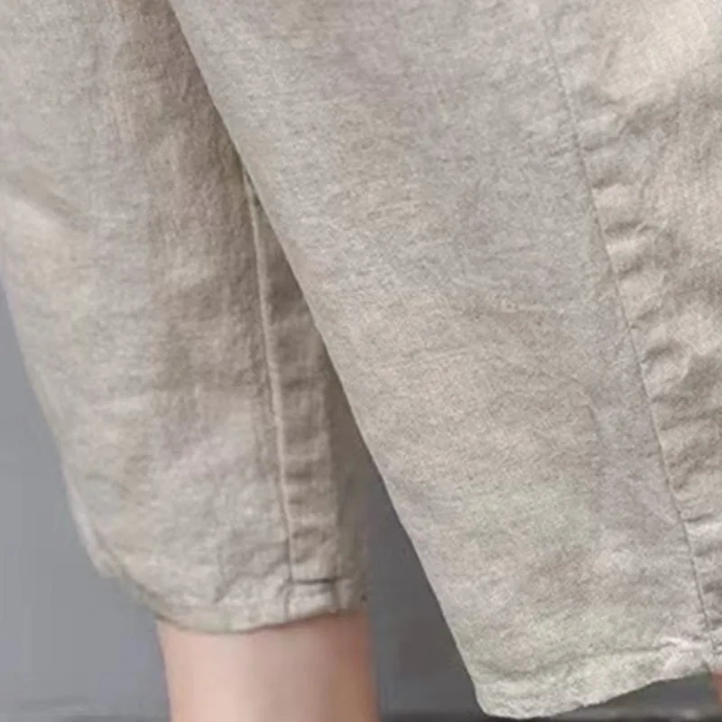 Mythstone Vintage Embroidery Elastic Waist Harem Pants With Pockets - Image 21