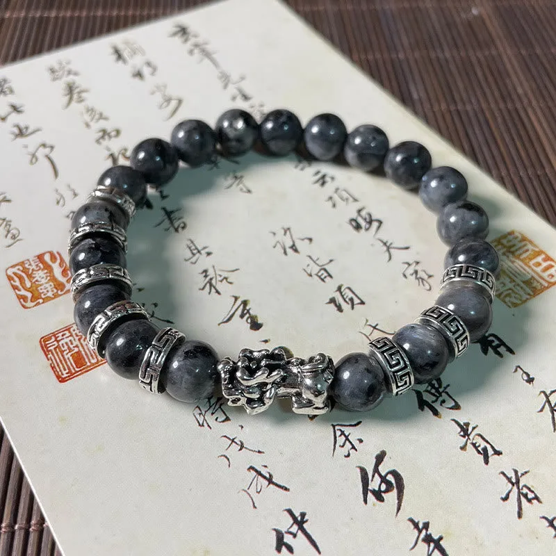 Mythstone Black Glitter Stone PiXiu Power Bracelet - Image 5