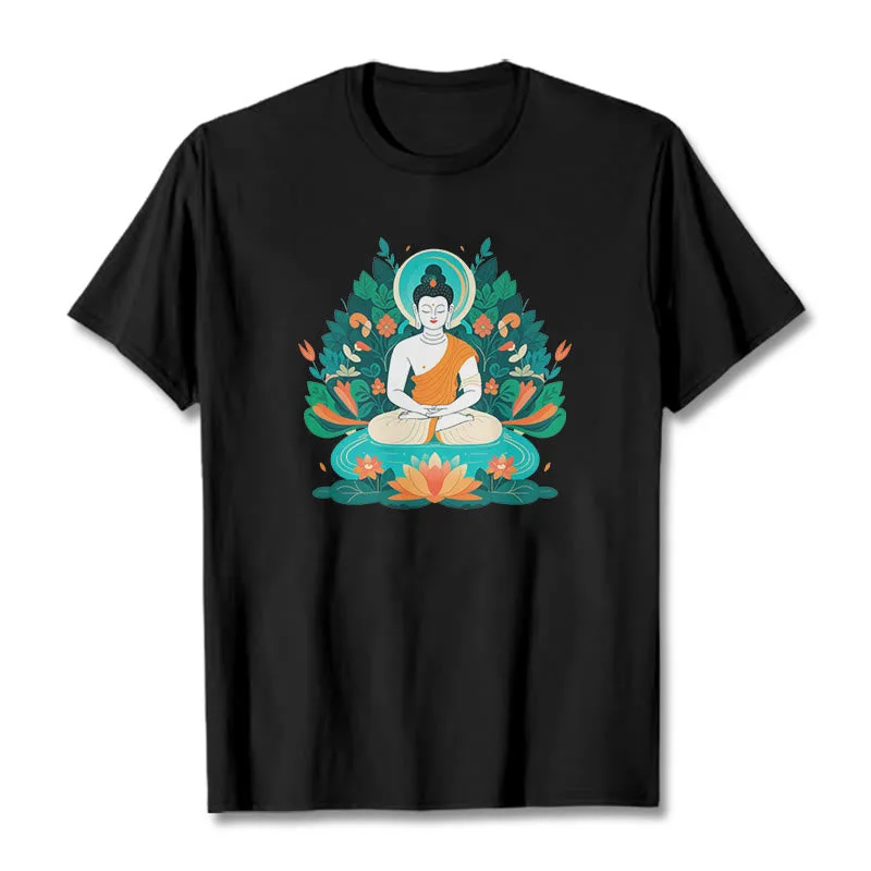 Mythstone Flower Grass Lotus Bodhisattva Tee T-shirt - Image 6