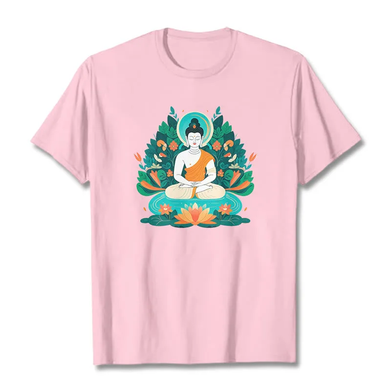 Mythstone Flower Grass Lotus Bodhisattva Tee T-shirt - Image 12