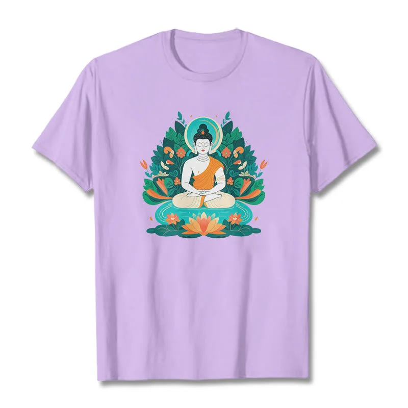 Mythstone Flower Grass Lotus Bodhisattva Tee T-shirt - Image 16