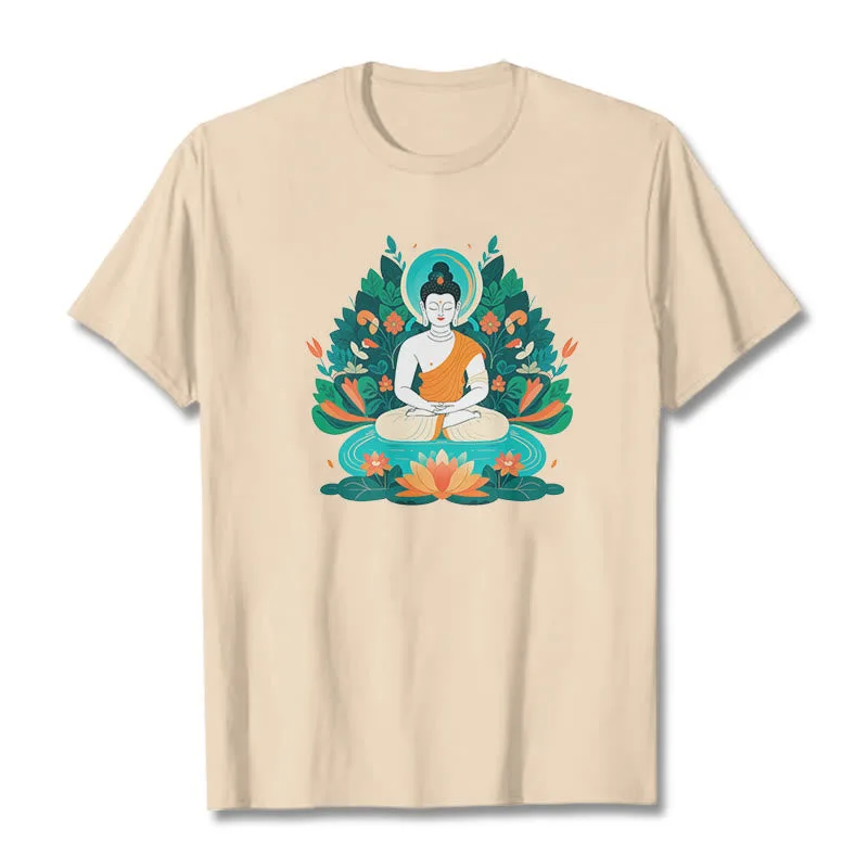 Mythstone Flower Grass Lotus Bodhisattva Tee T-shirt - Image 10