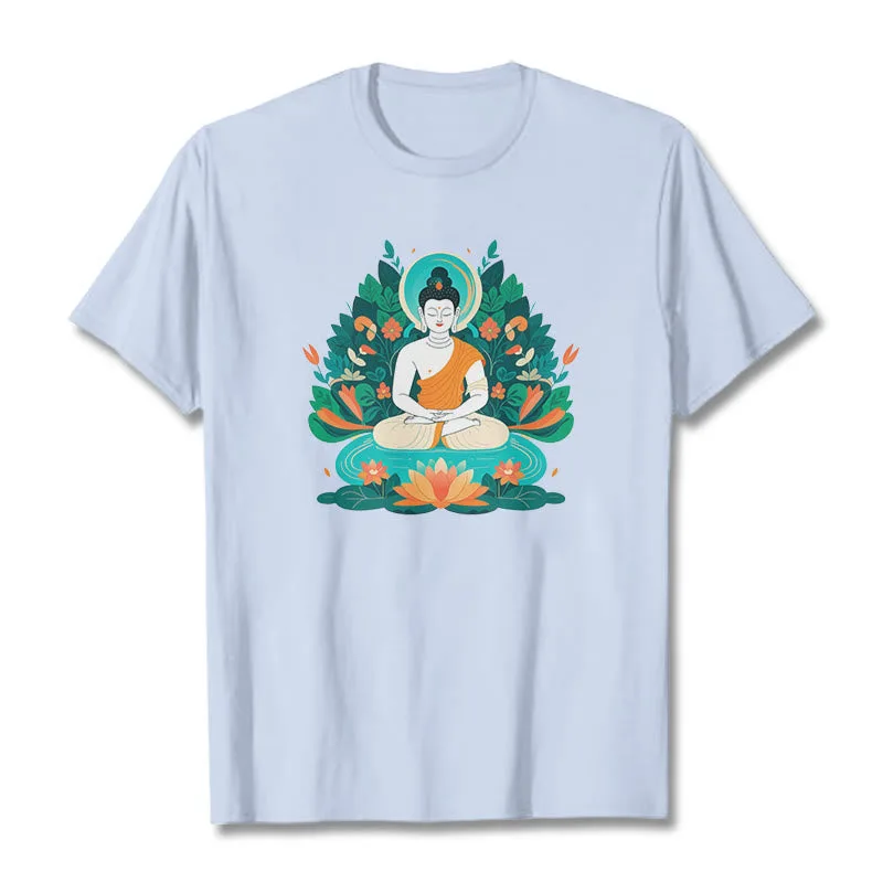 Mythstone Flower Grass Lotus Bodhisattva Tee T-shirt - Image 18