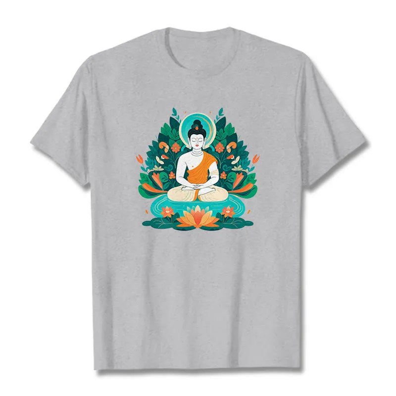 Mythstone Flower Grass Lotus Bodhisattva Tee T-shirt - Image 19
