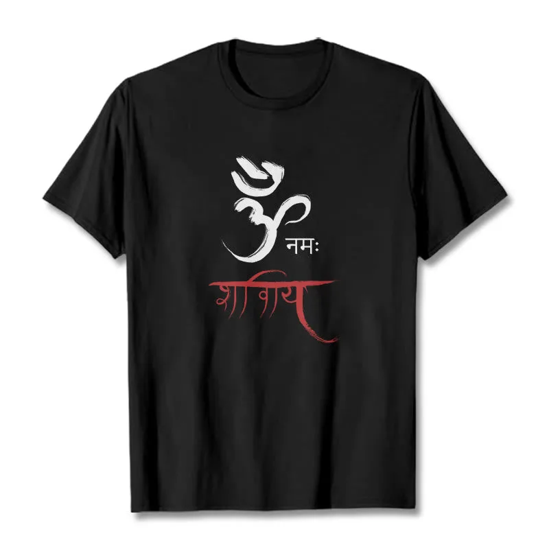 Mythstone OM NAMAH SHIVAYA Mantra Sanskrit Tee T-shirt - Image 5