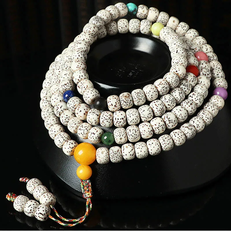 Mythstone Tibetan Bodhi Seed Amber Agate Wealth Bracelet - Image 5