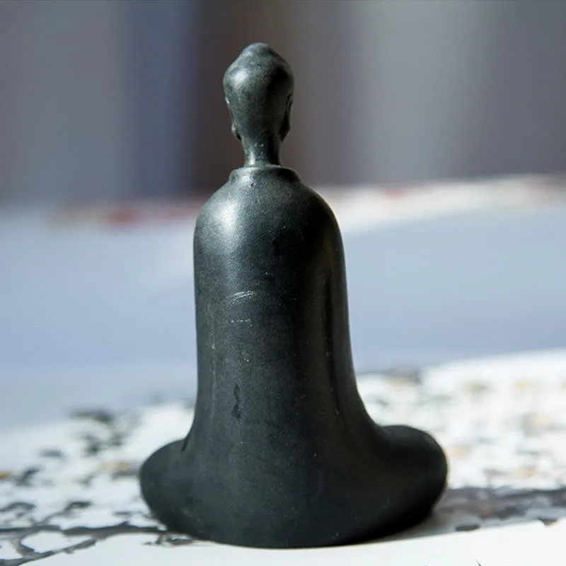 Mythstone Handmade Sakyamuni Buddha Iron Powder Rust Cast Resin Statue Home Decoration - Image 3