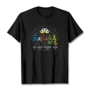 Mythstone Om Mani Padme Hum Lotus Tee T-shirt