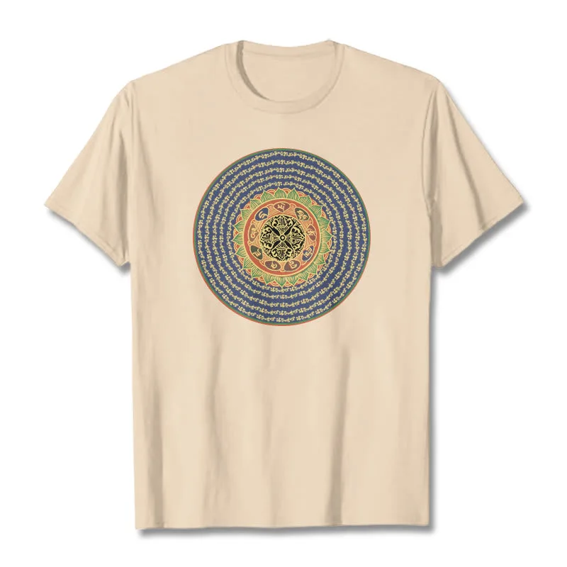 Mythstone 108 Om Mani Padme Hum Mantra Sanskrit Tee T-shirt - Image 15
