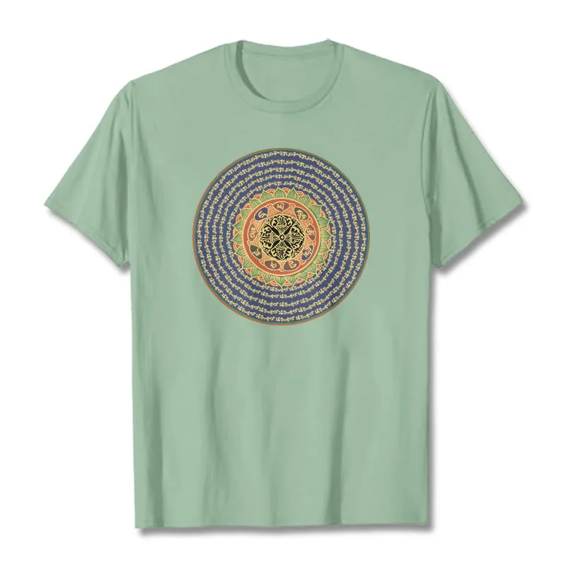 Mythstone 108 Om Mani Padme Hum Mantra Sanskrit Tee T-shirt - Image 17