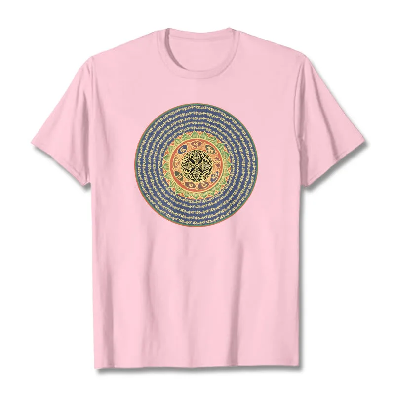 Mythstone 108 Om Mani Padme Hum Mantra Sanskrit Tee T-shirt - Image 13
