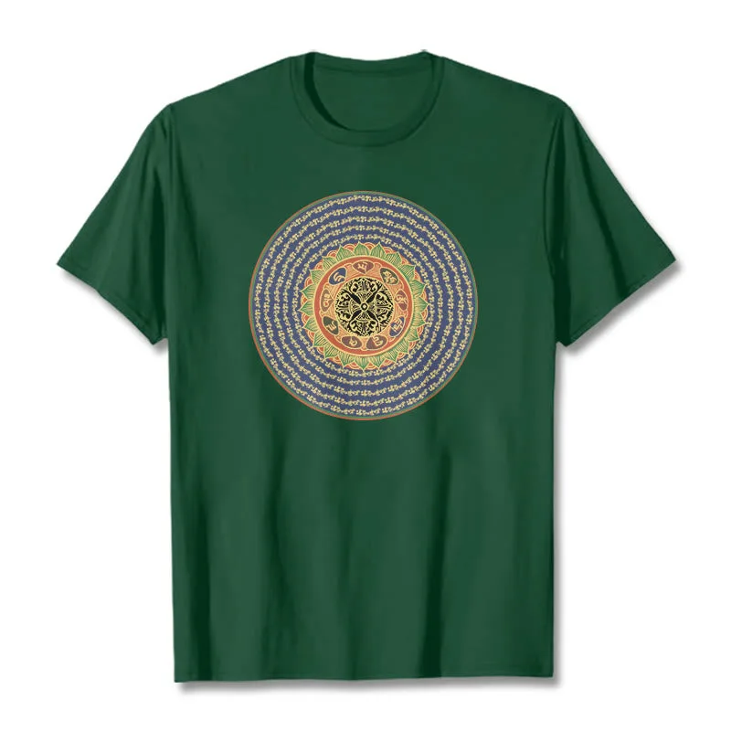 Mythstone 108 Om Mani Padme Hum Mantra Sanskrit Tee T-shirt - Image 10