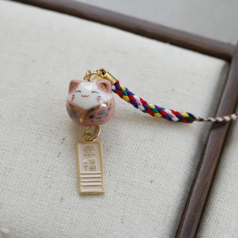 Mythstone Ceramic Lucky Fortune Cat Character Wealth Phone Hanging Decoration - Image 6