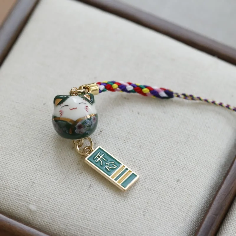 Mythstone Ceramic Lucky Fortune Cat Character Wealth Phone Hanging Decoration - Image 8