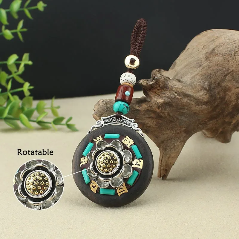 Mythstone Tibetan Shankha Conch Om Mani Padme Hum Lotus Fu Character Gourd Peace Key Chain - Image 8