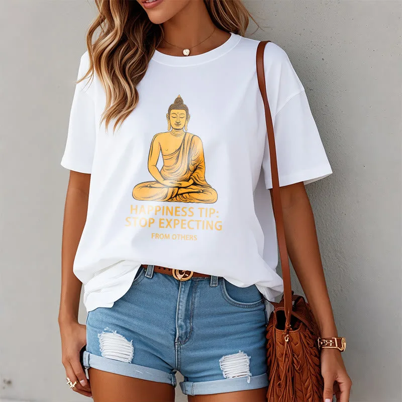 Mythstone Stop Expecting From others Buddha Tee T-shirt - Image 9