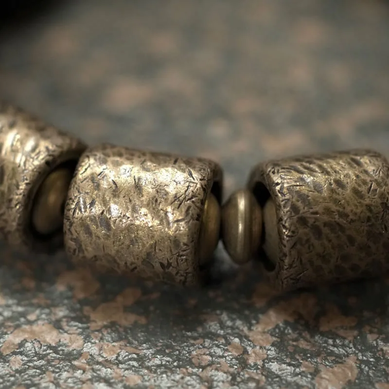 Mythstone Vintage Peace Ebony Wood Copper Beads Bracelet - Image 14