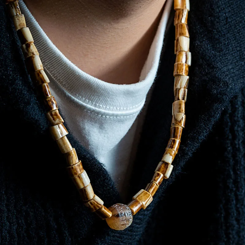 Mythstone Tibetan Deer Bone Yak Bone Lucky Balance Bracelet - Image 6