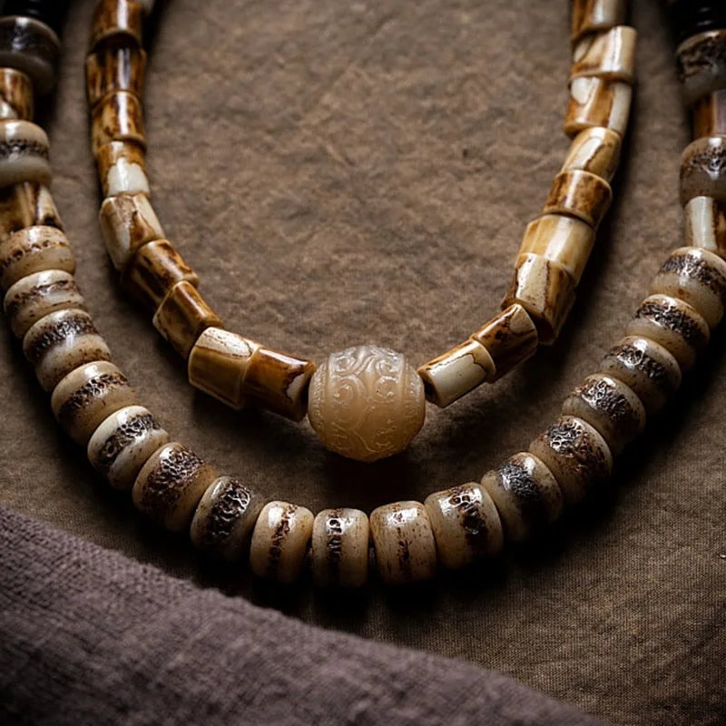 Mythstone Tibetan Deer Bone Yak Bone Lucky Balance Bracelet - Image 3