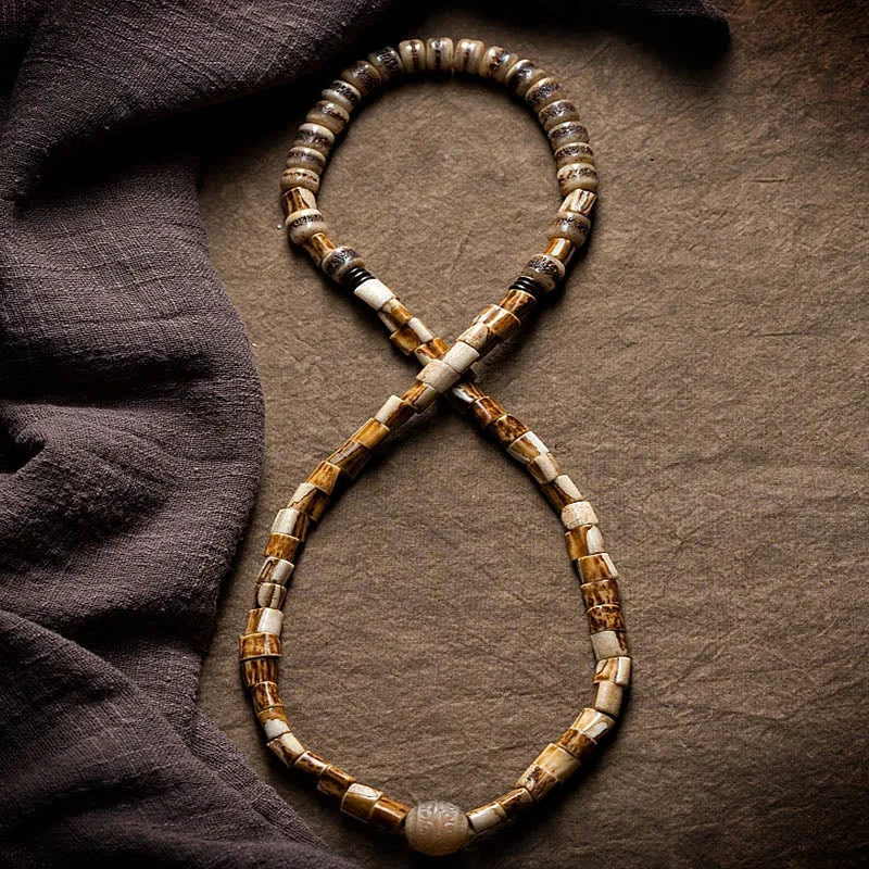 Mythstone Tibetan Deer Bone Yak Bone Lucky Balance Bracelet - Image 22