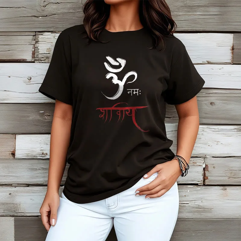 Mythstone OM NAMAH SHIVAYA Mantra Sanskrit Tee T-shirt - Image 8