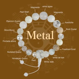 Mythstone White Agate Pearl 18 Beads Balance Luck Bracelet