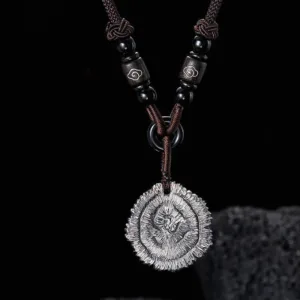 Mythstone 999 Sterling Silver Sophora Flavescens Cotton RopeNecklace Pendant