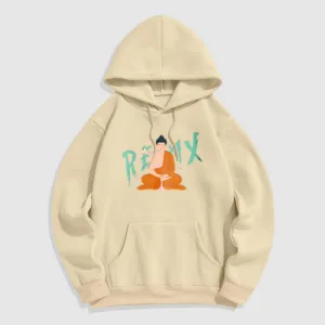 Mythstone RELAX Lotus Buddha Fleece Lined Polyester Hoodie