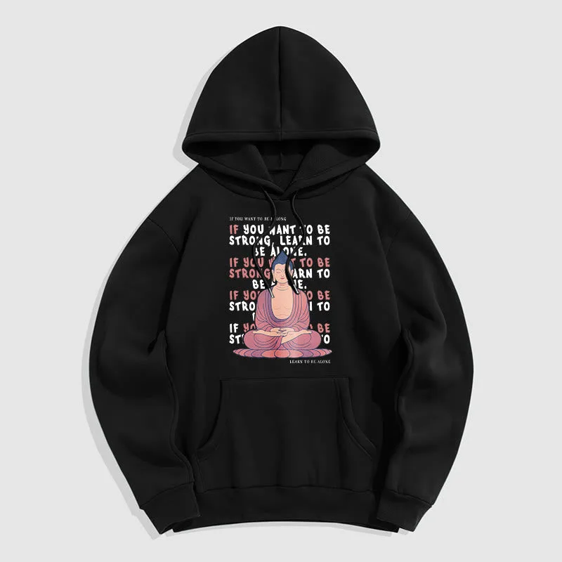 Mythstone If You Want To Be Strong Fleece Lined Polyester Hoodie - Image 5