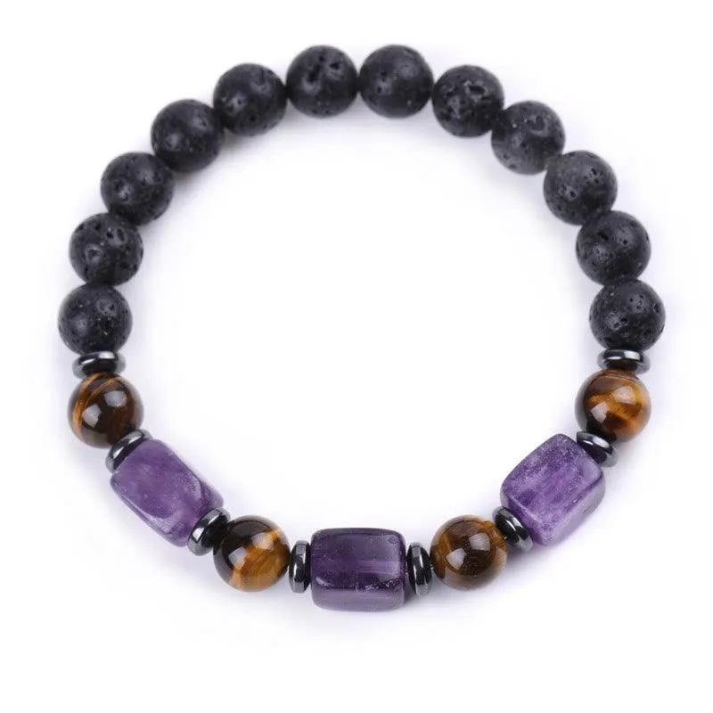 Mythstone Various Crystals Lava Rock Calm Bracelet - Image 6