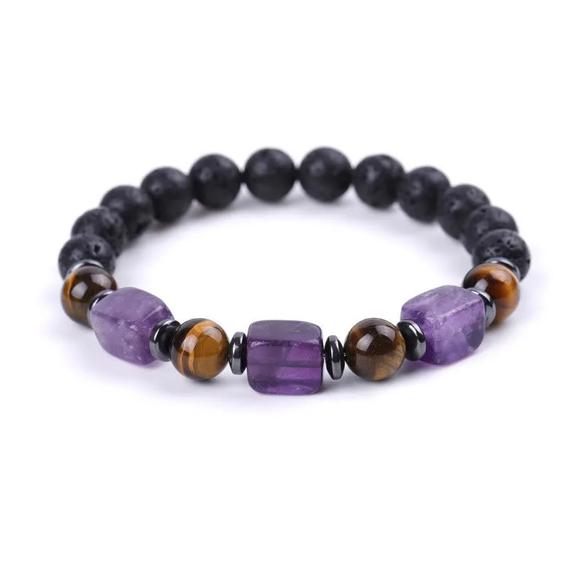 Mythstone Various Crystals Lava Rock Calm Bracelet - Image 7