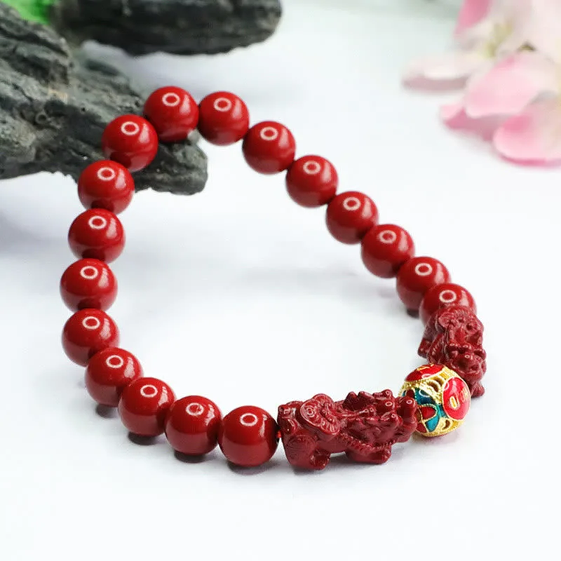 Mythstone Cinnabar Double PIXIU Keep Away Evil Spirits Bracelet - Image 9