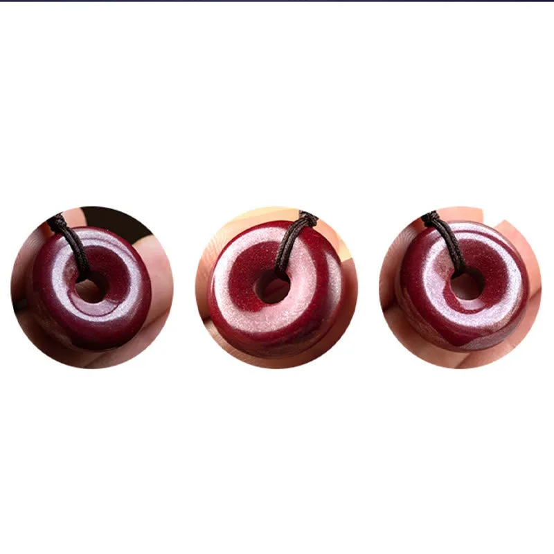 Mythstone Natural Cinnabar Peace Buckle Blessing Red String Belly Chain - Image 17