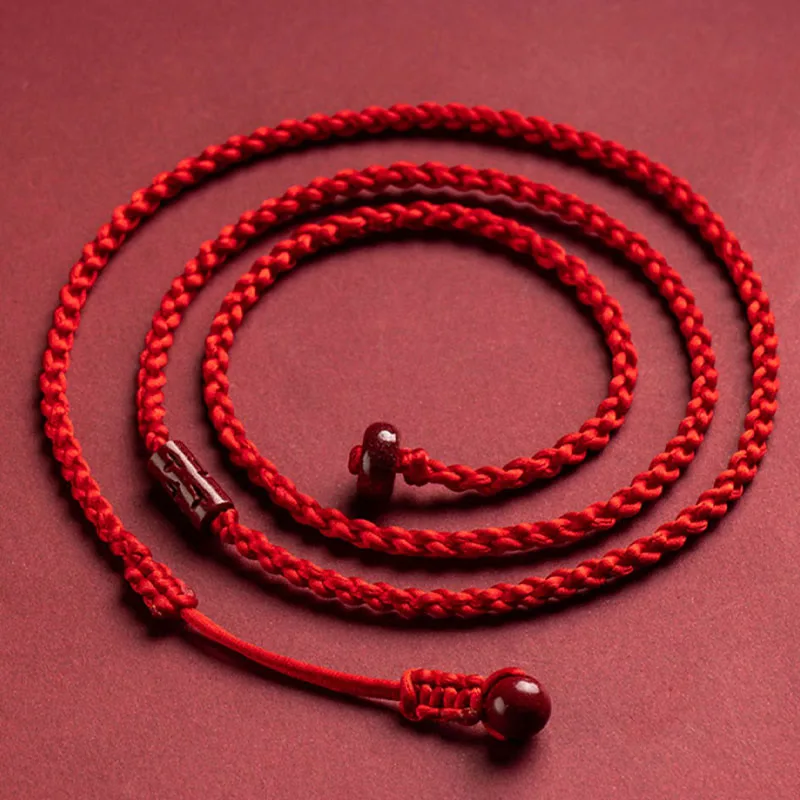 Mythstone Natural Cinnabar Calm Blessing Red String Belly Chain - Image 2