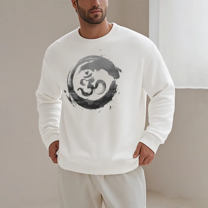 Mythstone Om Lotus Fleece Lined Polyester Sweatshirt - Image 3