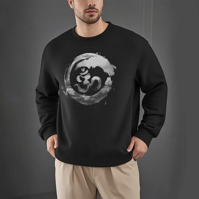 Mythstone Om Lotus Fleece Lined Polyester Sweatshirt - Image 12