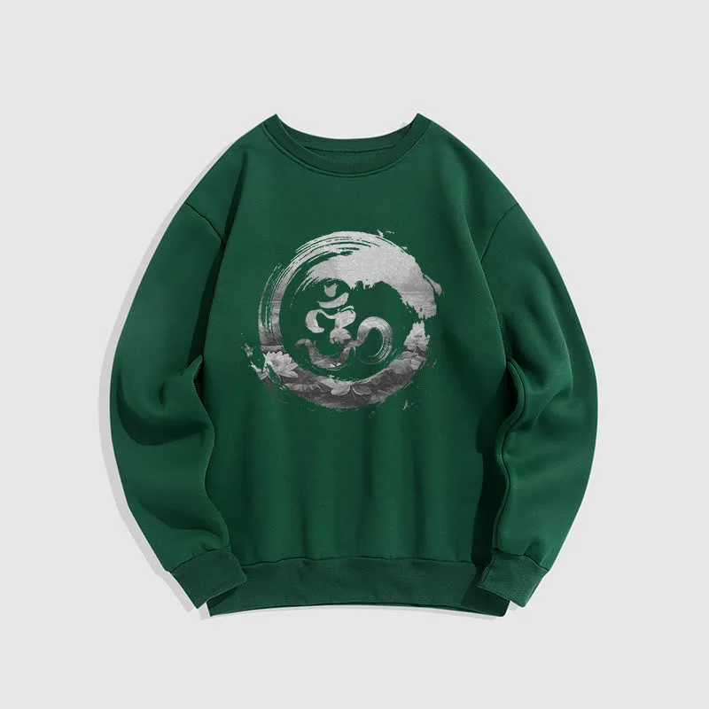 Mythstone Om Lotus Fleece Lined Polyester Sweatshirt - Image 14