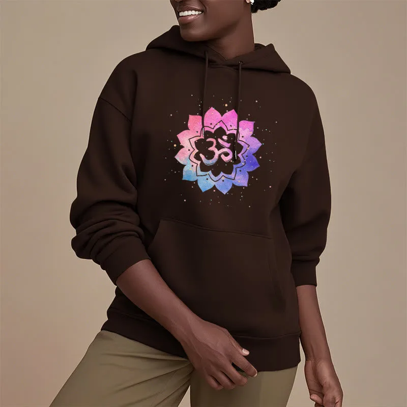 Mythstone Om Colorful Lotus Fleece Lined Hoodie - Image 27