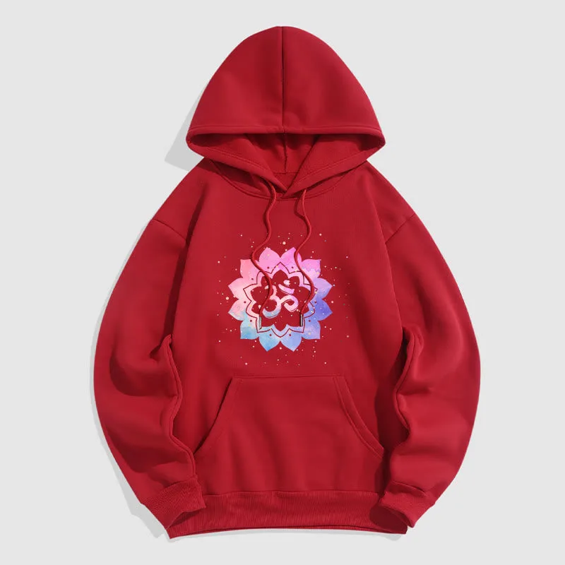 Mythstone Om Colorful Lotus Fleece Lined Hoodie - Image 22