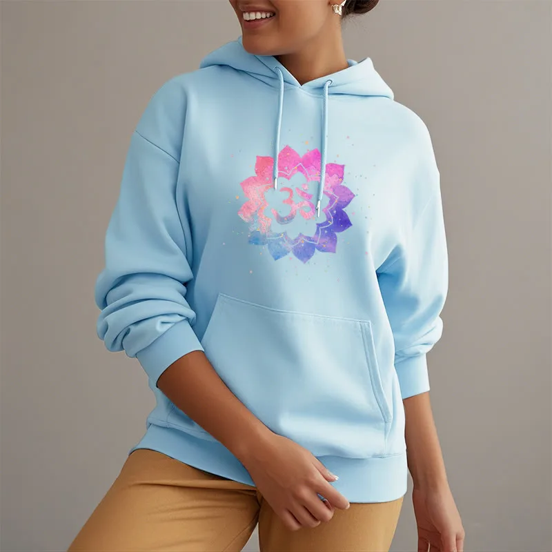 Mythstone Om Colorful Lotus Fleece Lined Hoodie - Image 31