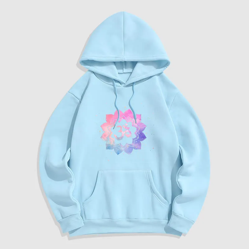 Mythstone Om Colorful Lotus Fleece Lined Hoodie - Image 30