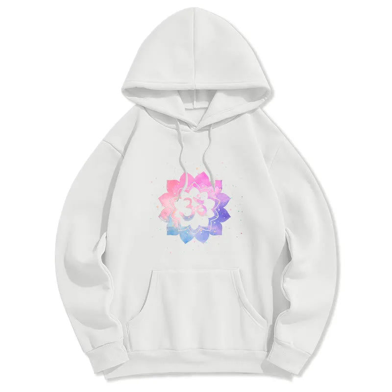Mythstone Om Colorful Lotus Fleece Lined Hoodie - Image 14