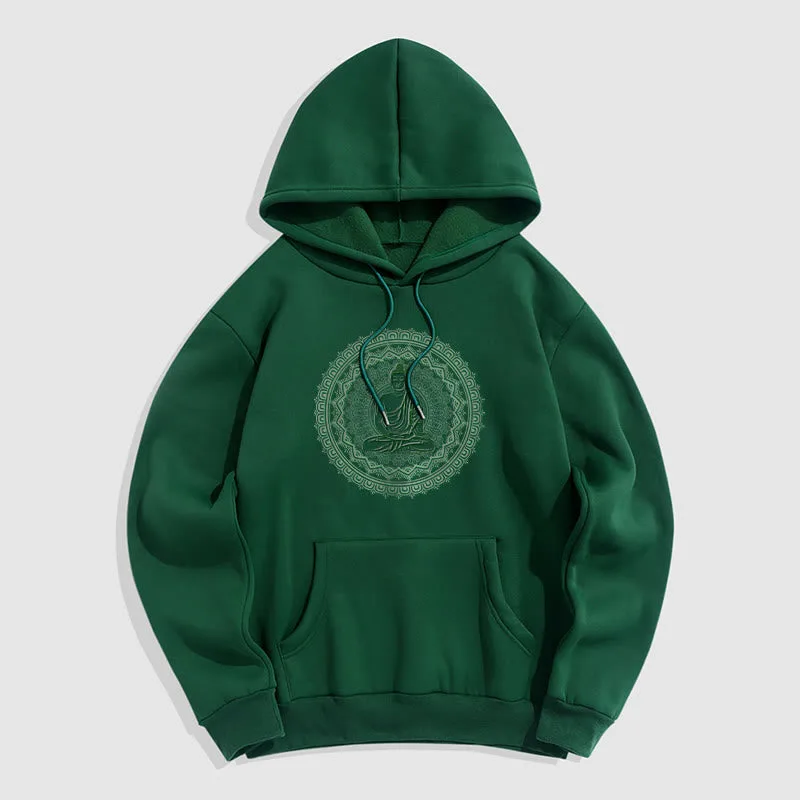 Mythstone Mandala Buddha Fleece Lined Hoodie - Image 14