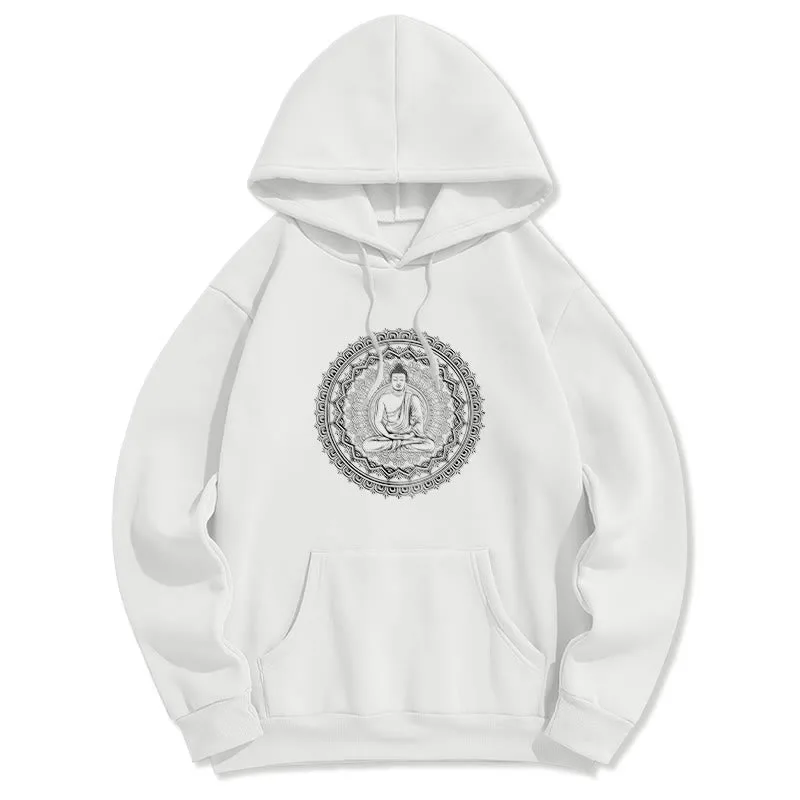 Mythstone Mandala Buddha Fleece Lined Hoodie - Image 18