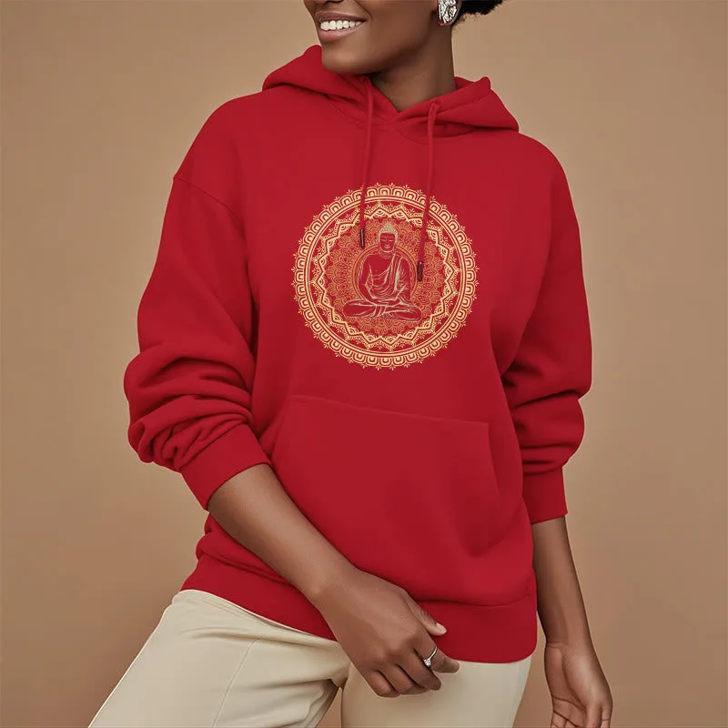 Mythstone Mandala Buddha Fleece Lined Hoodie - Image 23